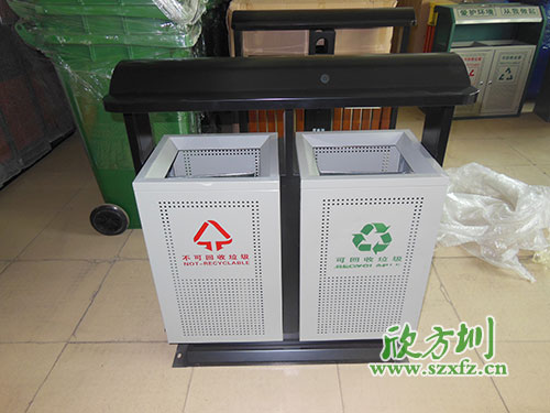 貴陽(yáng)物業(yè)戶(hù)外鋼板沖孔垃圾桶，客戶(hù)的二次選擇。