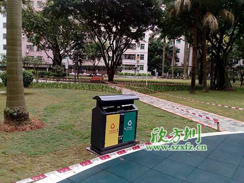 韶關(guān)機(jī)關(guān)鋼制垃圾桶，欣方圳量身定做
