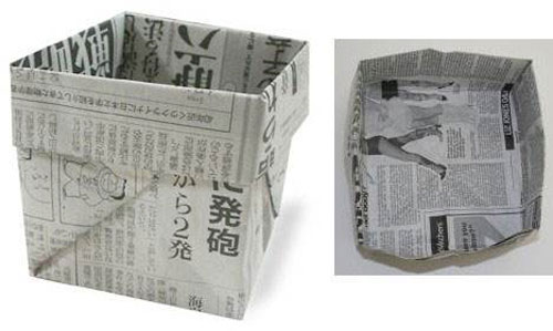 用紙折垃圾桶手工怎么折，學(xué)手工制作折紙垃圾桶