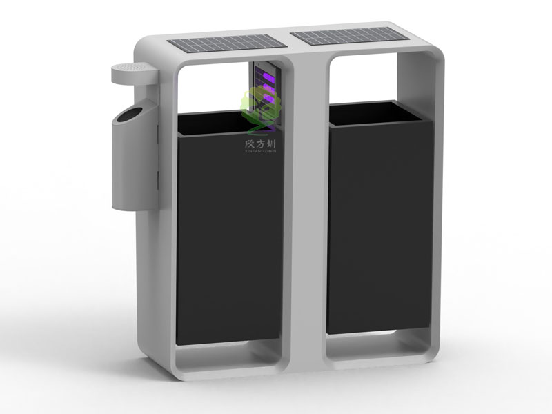太陽能滅蚊燈垃圾桶智慧城市戶外滅蚊不銹鋼果皮箱